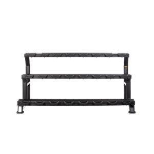 MYO Strength 12 Pair 3 Tier Dumbbell Rack with Stirrups