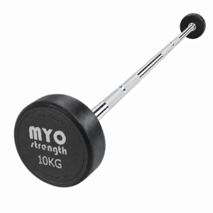 Myo Strength Straight Fixed Weighted Urethane Barbell 10kg