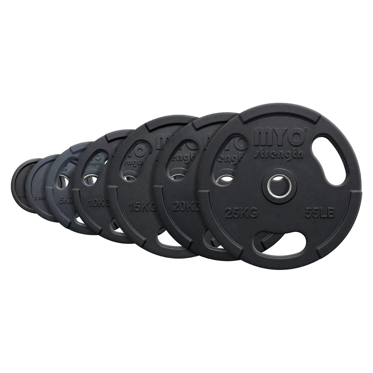 MYO Strength Olympic rubber plate range