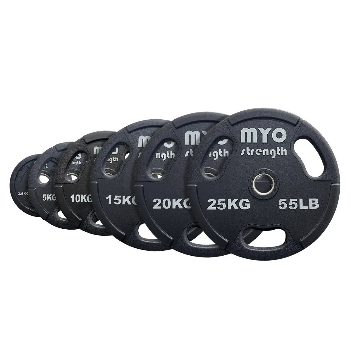 MYO Strength Olympic urethane plate range