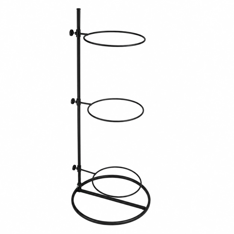 MYO Strength Fit Ball Rack in black with three adjustable storage rings