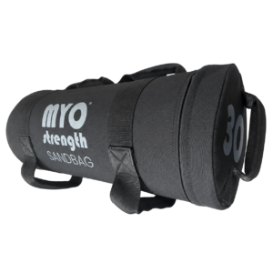 MYO Strength 30kg sandbag with reinforced training handles and weight marking