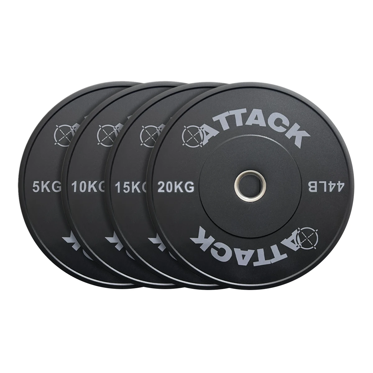 Attack Fitness Olympic solid rubber bumper plate range
