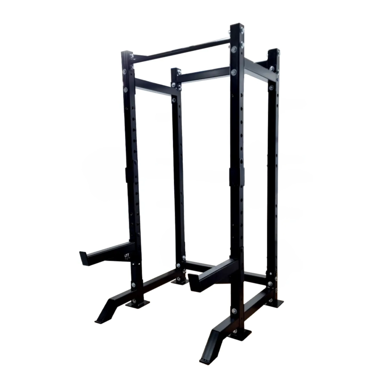 MYO Strength free standing half rack without weight storage