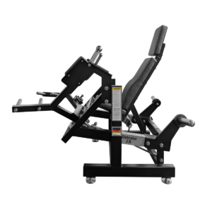 The Gluteator left side view showing the angled footplate and adjustable pads