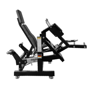The Gluteator right side view showing the seat, frame and footplate position