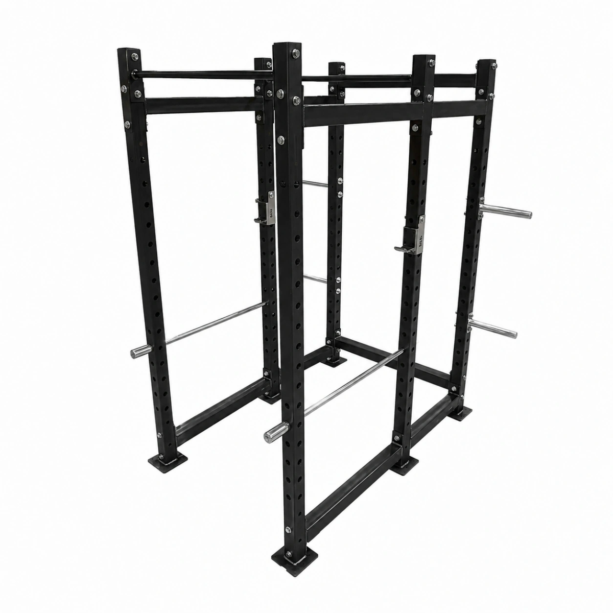 MYO Strength Free Standing Power Rack with weight storage horns