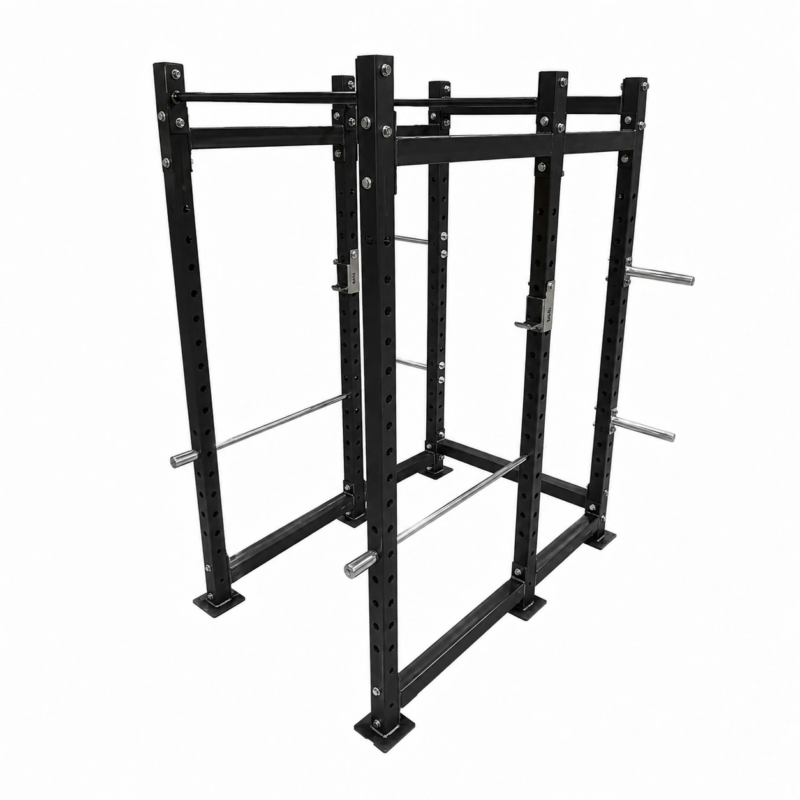 MYO Strength Free Standing Power Rack with weight storage horns