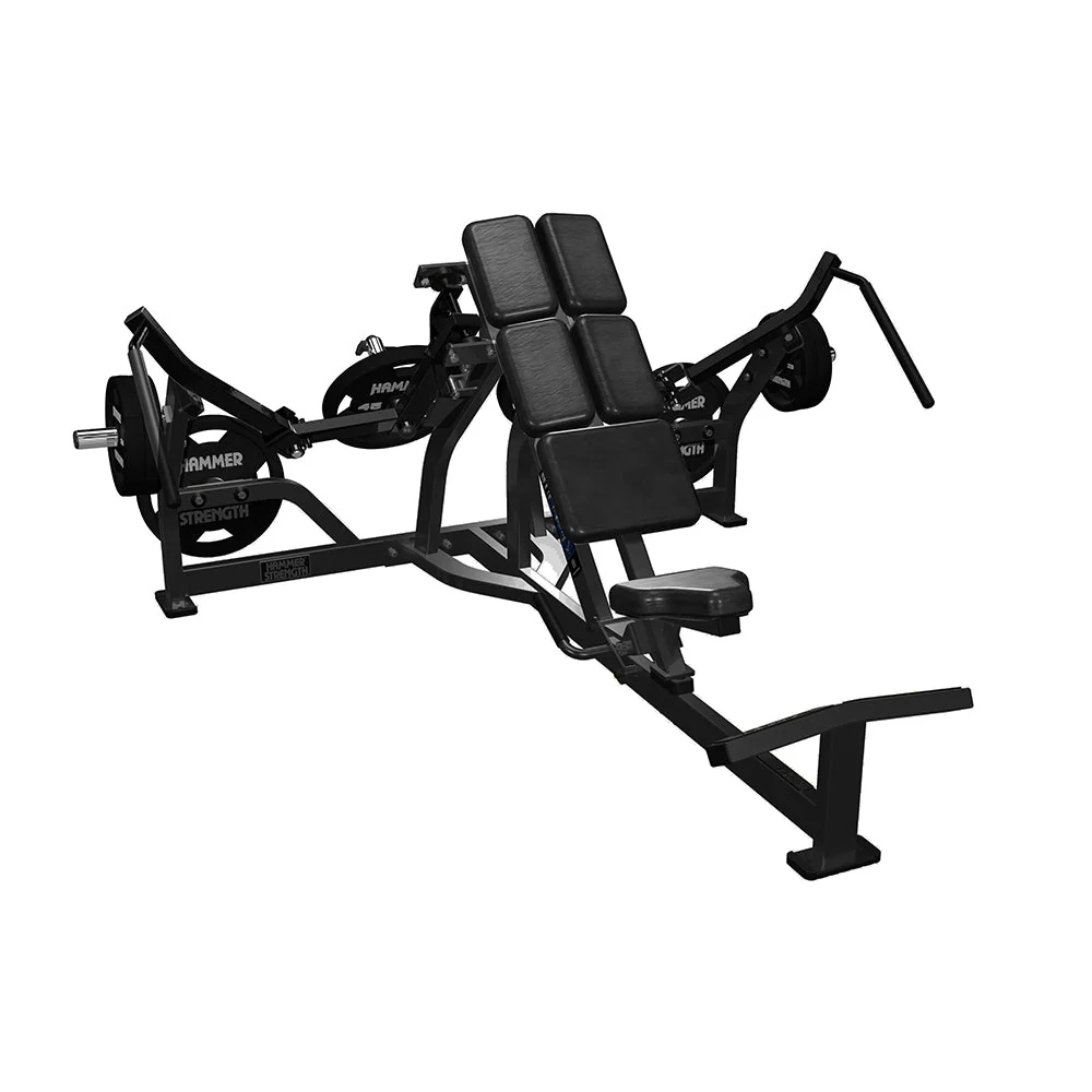 Hammer Strength Plate Loaded Super Fly chest fly machine in charcoal frame and black upholstery