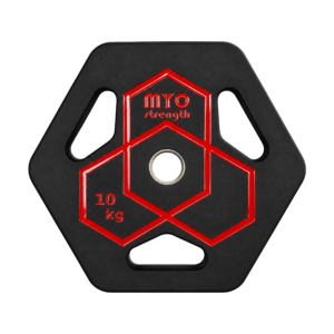 MYO Strength Studio Disc 10kg black and red hero front