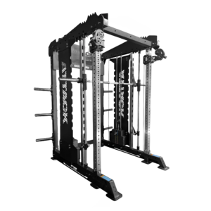 Attack Strength Multi Gym with dual cable stations and integrated Smith machine